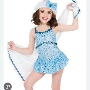 Blue Bath Kids Dance Recital Costume